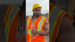 My First day working construction 🚧 😂😂😂 