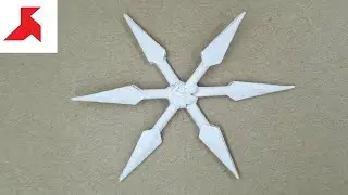 DIY ✴️ - How to make a 6 pointed BIG STAR shuriken from A4 paper