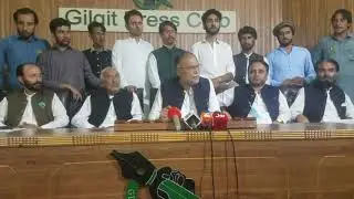 AHSAN IQBAL GENRAL SECRETARY PML N PRESS CONFRENCE IN GILGIT PRESS CLUB ABOUT ELECTION 2020