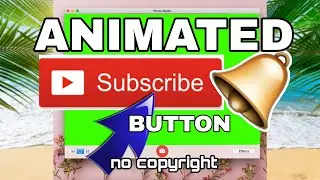 GREEN SCREEN SUBSCRIBE BUTTON (No Copyright)
