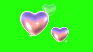 green screen pink heart effects
