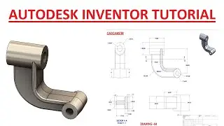 Autodesk Inventor part exercise - 04 ll 2d drawing in description ll