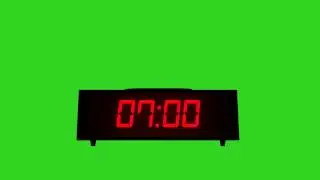 Digital Alarm Clock - Green Screen Footage