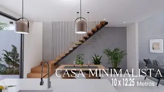 Casa minimalista moderna 10 x 12.25 metros | Minimalist house design