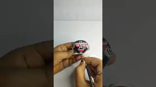 DIY easy Jagannath face drawing on stone 