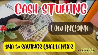 VLOGMAS DAY 4 - $40 Cash Envelope Stuffing Low Income Side Hustle #cashstuffing #lowincome