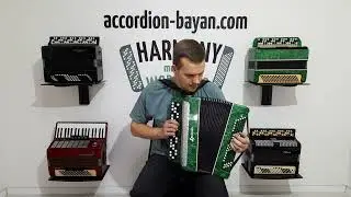 Kreminne Chromatic Button Accordion, made in Ukraine, Folk Bayan, Standard B System Stradella