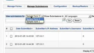 Export and View form data