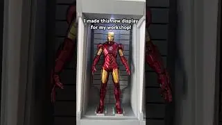 Cool Iron Man Suit Display in my Workshop! #marvel