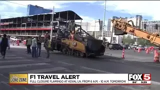 F1 construction continues ahead of Las Vegas Grand Prix