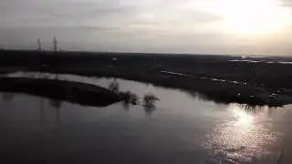 Поводок СКО Петропавловск. Вид со смотровой площадки над дамбой 21.04.2017