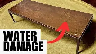 DIRTY & WATER STAINED- Mid Century Walnut Coffee Table Refinish / Restoration