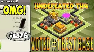 Clash of Clans Town Hall 4 Defense (CoC TH4) BEST Farming Base Layout Defense Strategy 2016 july