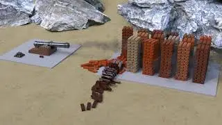 Blender cannon firing + explosion
