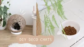 🐈 DIY ACCESSOIRES POUR CHATS 🐈 - Lit & bol pour chats super facile!