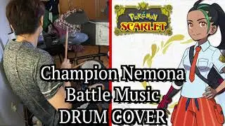 NEMONA Battle Theme DRUM COVER - Pokémon Scarlet and Violet OST #pokemonscarletandviolet