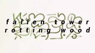 conlang calligraphy - fallen tower, rotting wood