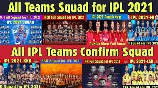 IPL 2021 - All Teams Full Squad After IPL 2021 Auction || All IPL Teams New Squad for IPL 2021