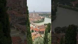 Verona Panoramic View from Castel San Pietro 🌇🇮🇹 #verona #italy