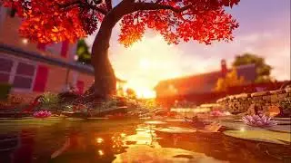 Xbox Series X|S Grounded Backyard Sunset Dynamic Background