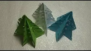 Рождественская Елка из бумаги Christmas tree one sheet paper