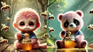 The Cute Little Animals Eating Honey Are Really Adorable#funny #cute #animals