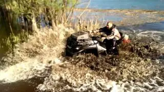 Полное погружение в воду квадроцикла CFMoto X8 с шноркелями и выносом. Тест.