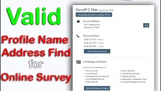 How to Find USA  Real Address | Profile For Online Survey । USA Zip Code, State, City