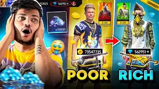 Free Fire Noob Poor Id To Rich Pro Id In 10 Mins I Bought Everything From Store🥳 -Garena Free Fire