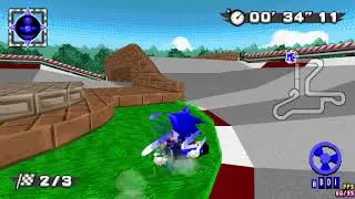 Sonic Robo Blast 2 Kart - Daytona Speedway Zone - Time Attack - Gold Medal (1'29"17)