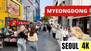 SEOUL, SOUTH KOREA 🇰🇷 [4K] Myeongdong — 1 HOUR Walking Tour