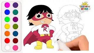 How to draw and color Tag with Ryan - RedTitan Ryan #TagWithRyan #RedTitanRyan