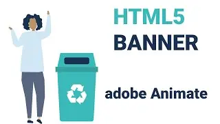 ADOBE ANIMATE CC TUTORIAL  - CHARACTER ANIMATION -  HTML5 ANIMATED BANNER