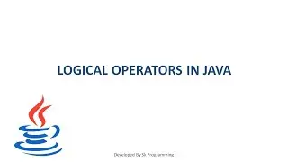 logical operators in java  || logical operators in java program