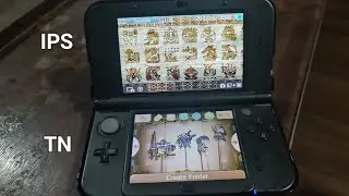 New 3DS XL IPS vs TN screen test with default software