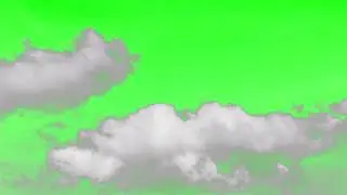 Clouds in green screen