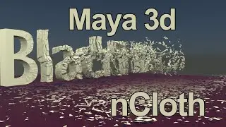 Como crear una desintegración de un texto usando nCloth en Autodesk Maya 3D Tutorial