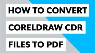How to save a Corel draw file to OR as PDF