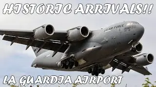 HISTORIC ARRIVALS!! || Boeing C-17 - Boeing 727! - E-2C Hawkeye - P-8 Poseidon | PLANESPOTTING LGA