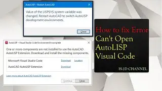 How to fix Error - Can't Open AutoLISP Visual Code