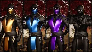 MKX Steel Skins for All Ninja - Skin Mod Showcase - Mortal Kombat 1