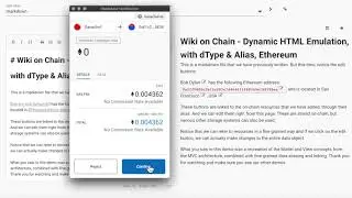 Wiki on Chain - Dynamic HTML Emulation, with dType & Alias, Ethereum