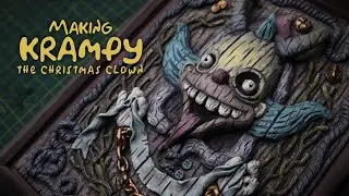 How I sculpt Krampus Krusty using Polymer Clay | Carved Wood Effect Sculpture | Simpsons Christmas