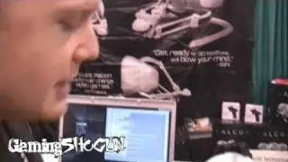 GamingShogun at CES with NovInt Falcon's Pistol Grip