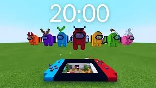 MINECRAFT AMONG US 20 MINUTE TIMER with MUSIC & ALARM