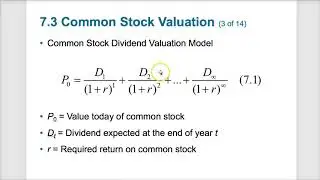 Chapter 7 - Stock Valuation