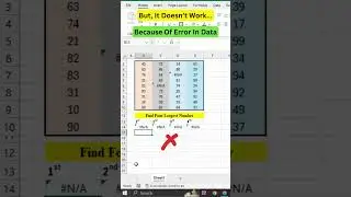 Find Largest Values with Errors in Excel: AGGREGATE + LARGE Formula Tutorial #excel #exceltips