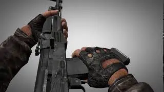 Blender AK74m reload animation