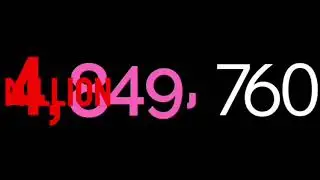 0 to 1 Billion with sound effects 