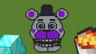 Funtime Freddy FNAF Pixel Art in Minecraft